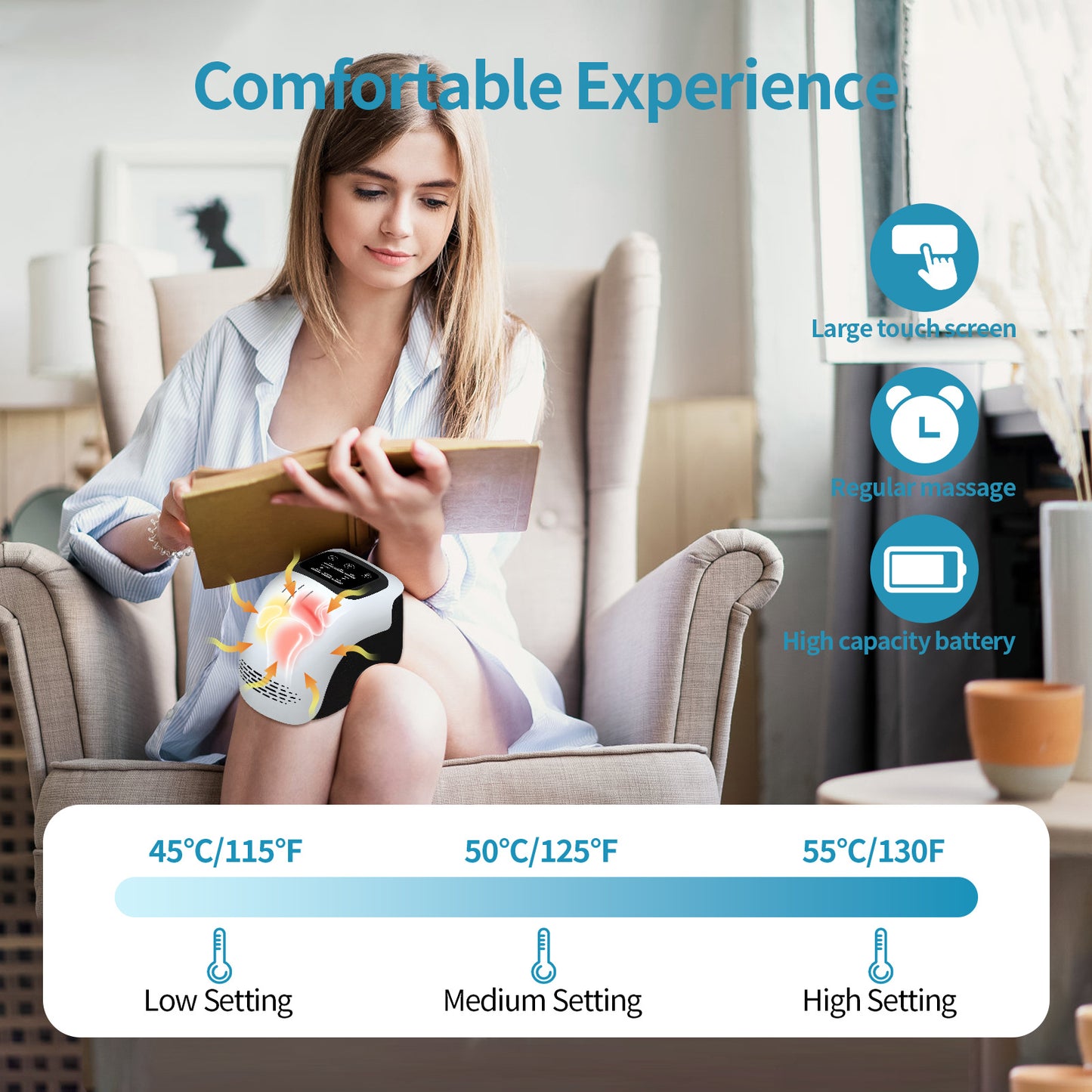 Wireless Portable Abdominal Massager Pad - Your Instant Heating & Vibration Pain Relief Gadget