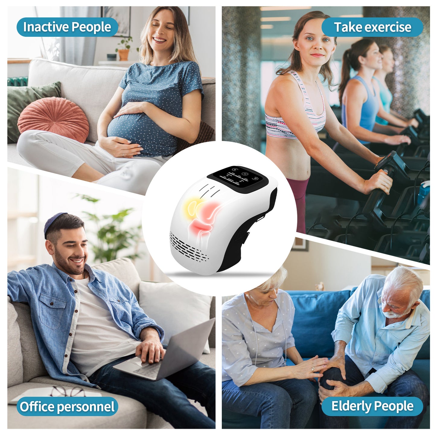 Wireless Portable Abdominal Massager Pad - Your Instant Heating & Vibration Pain Relief Gadget